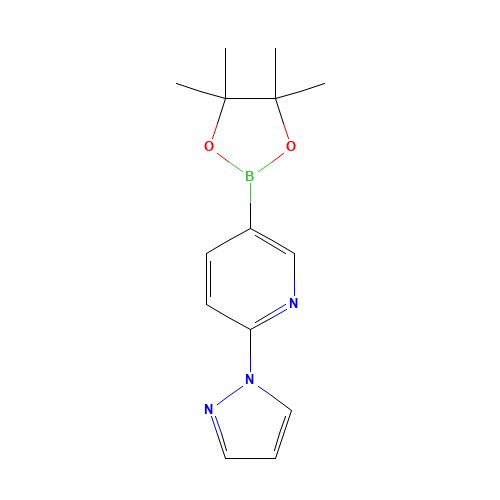 2-pyrazol-1-yl-5-(4,4,5,5-tetramethyl-1,3,2-dioxaborolan-2-yl)pyridine (CAS: 1218791-02-6) - Related Chemical Product