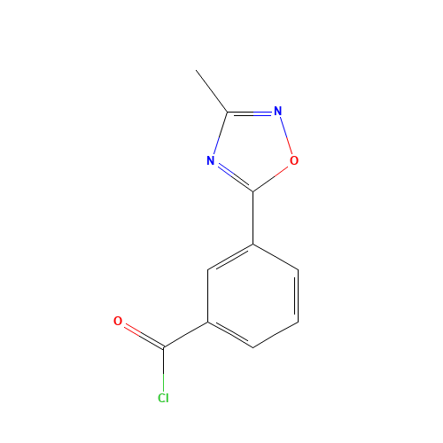 3-(3-methyl-1,2,4-oxadiazol-5-yl)benzoyl chloride (CAS: 915707-46-9) - Chemical Structure and Molecular Formula 