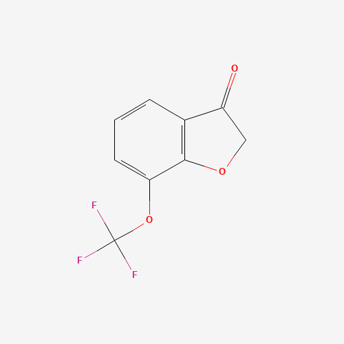 7-(trifluoromethoxy)-1-benzofuran-3-one (CAS: 1202577-89-6) - Chemical Structure and Molecular Formula 