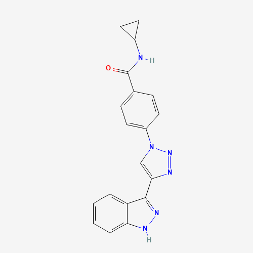 N-cyclopropyl-4-[4-(1H-indazol-3-yl)triazol-1-yl]benzamide (CAS: 1383702-76-8) - Related Chemical Product