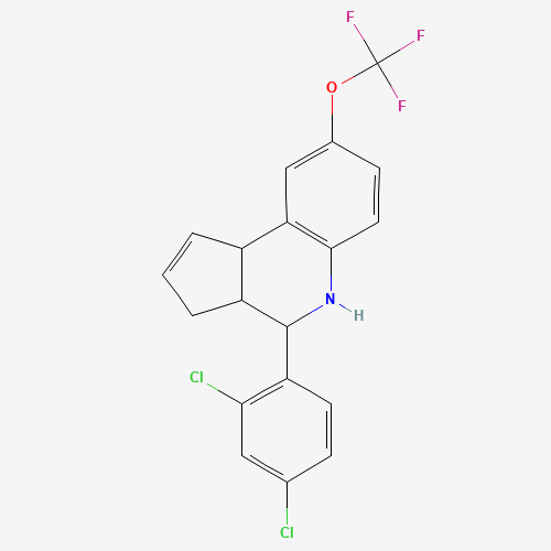 4-(2,4-dichlorophenyl)-8-(trifluoromethoxy)-3a,4,5,9b-tetrahydro-3H-cyclopenta[c]quinoline (CAS: 342405-95-2) - Related Chemical Product