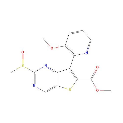methyl 7-(3-methoxypyridin-2-yl)-2-methylsulfinylthieno[3,2-d]pyrimidine-6-carboxylate (CAS: 1462950-44-2) - Related Chemical Product