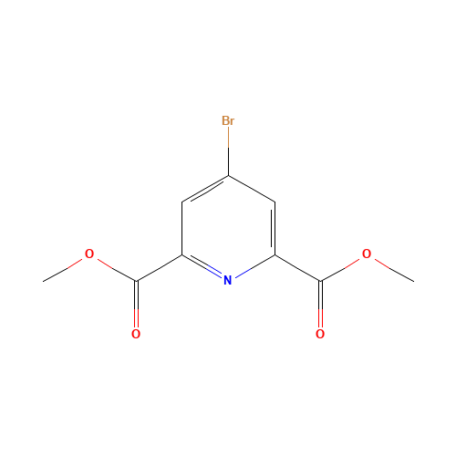 dimethyl 4-bromopyridine-2,6-dicarboxylate (CAS: 162102-79-6) - Chemical Structure and Molecular Formula 