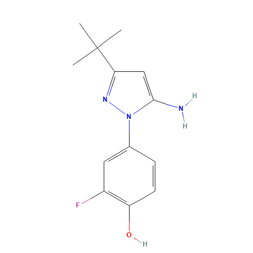 4-(5-amino-3-tert-butylpyrazol-1-yl)-2-fluorophenol (CAS: 1344738-08-4) - Related Chemical Product