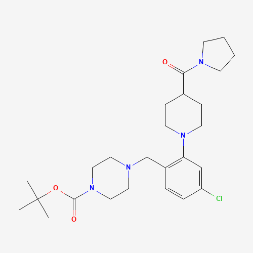 tert-butyl 4-[[4-chloro-2-[4-(pyrrolidine-1-carbonyl)piperidin-1-yl]phenyl]methyl]piperazine-1-carboxylate (CAS: 1460032-53-4) - Related Chemical Product