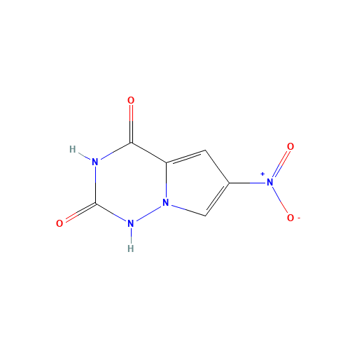 6-nitro-1H-pyrrolo[2,1-f][1,2,4]triazine-2,4-dione (CAS: 1245644-73-8) - Chemical Structure and Molecular Formula 