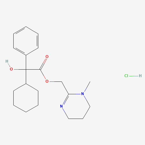(1-methyl-5,6-dihydro-4H-pyrimidin-2-yl)methyl 2-cyclohexyl-2-hydroxy-2-phenylacetate;hydrochloride (CAS: 125-52-0) - Related Chemical Product
