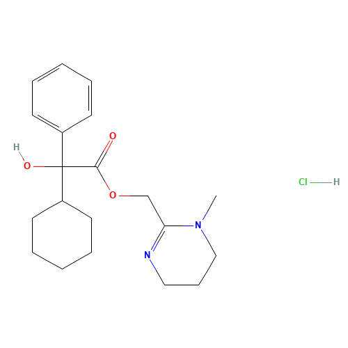 (1-methyl-5,6-dihydro-4H-pyrimidin-2-yl)methyl 2-cyclohexyl-2-hydroxy-2-phenylacetate;hydrochloride (CAS: 125-52-0) - Related Chemical Product