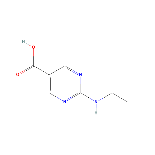 2-(ethylamino)pyrimidine-5-carboxylic acid (CAS: 946706-58-7) - Chemical Structure and Molecular Formula 