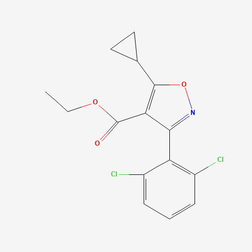 ethyl 5-cyclopropyl-3-(2,6-dichlorophenyl)-1,2-oxazole-4-carboxylate (CAS: 1020569-65-6) - Related Chemical Product