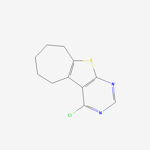 4-chloro-6,7,8,9-tetrahydro-5H-cyclohepta[2,3]thieno[2,4-d]pyrimidine (CAS: 40106-58-9) - Chemical Structure and Molecular Formula 