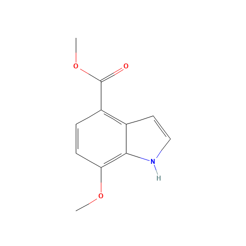 methyl 7-methoxy-1H-indole-4-carboxylate (CAS: 153276-72-3) - Chemical Structure and Molecular Formula 