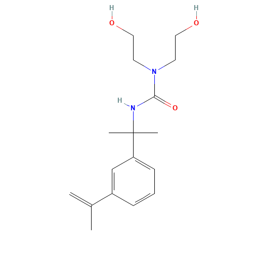 1,1-bis(2-hydroxyethyl)-3-[2-(3-prop-1-en-2-ylphenyl)propan-2-yl]urea (CAS: 111256-33-8) - Related Chemical Product
