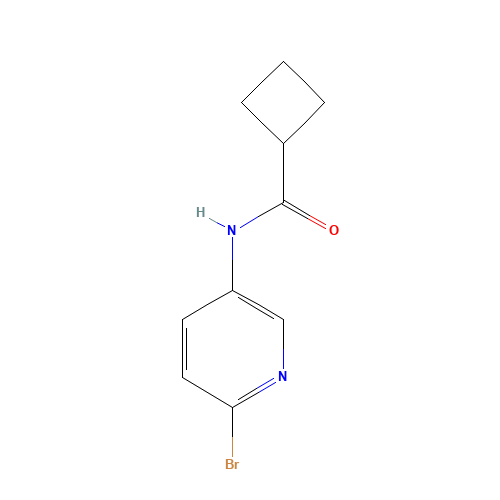N-(6-bromopyridin-3-yl)cyclobutanecarboxamide (CAS: 885267-03-8) - Chemical Structure and Molecular Formula 
