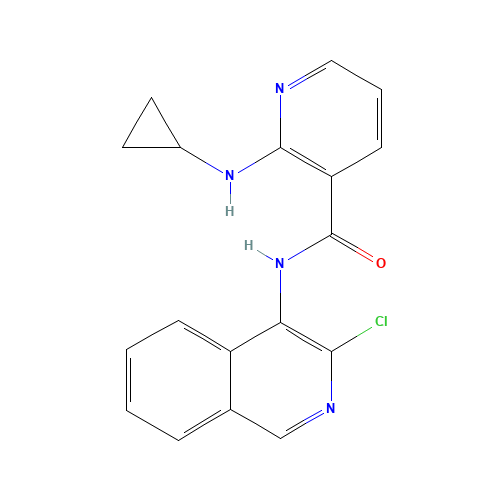 N-(3-chloroisoquinolin-4-yl)-2-(cyclopropylamino)pyridine-3-carboxamide (CAS: 342899-40-5) - Related Chemical Product
