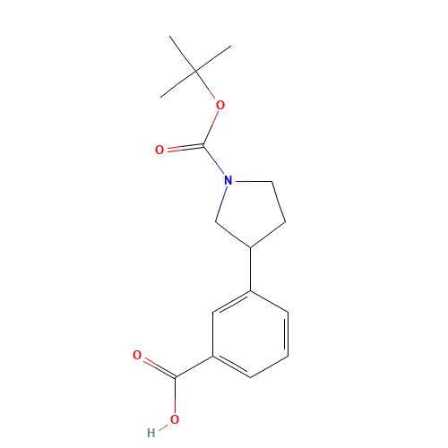 3-[1-[(2-methylpropan-2-yl)oxycarbonyl]pyrrolidin-3-yl]benzoic acid (CAS: 889953-23-5) - Related Chemical Product