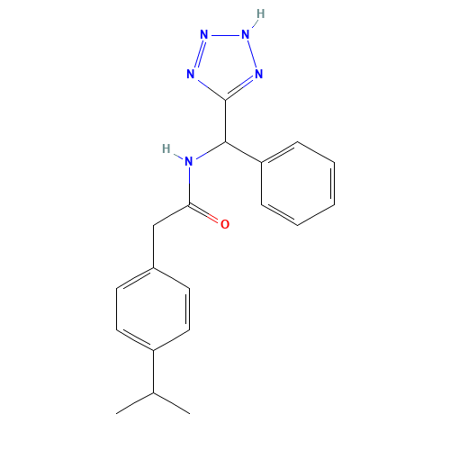 N-[phenyl(2H-tetrazol-5-yl)methyl]-2-(4-propan-2-ylphenyl)acetamide (CAS: 1298054-44-0) - Related Chemical Product