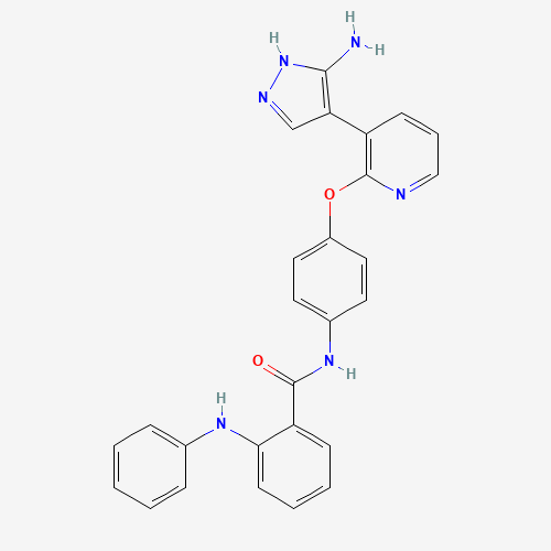 N-[4-[3-(5-amino-1H-pyrazol-4-yl)pyridin-2-yl]oxyphenyl]-2-anilinobenzamide (CAS: 1025751-71-6) - Related Chemical Product