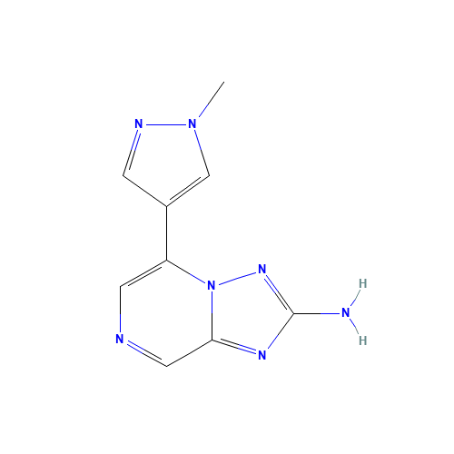 5-(1-methylpyrazol-4-yl)-[1,2,4]triazolo[1,5-a]pyrazin-2-amine (CAS: 1454653-99-6) - Related Chemical Product