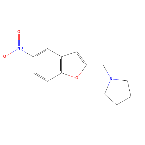 1-[(5-nitro-1-benzofuran-2-yl)methyl]pyrrolidine (CAS: 500015-37-2) - Related Chemical Product