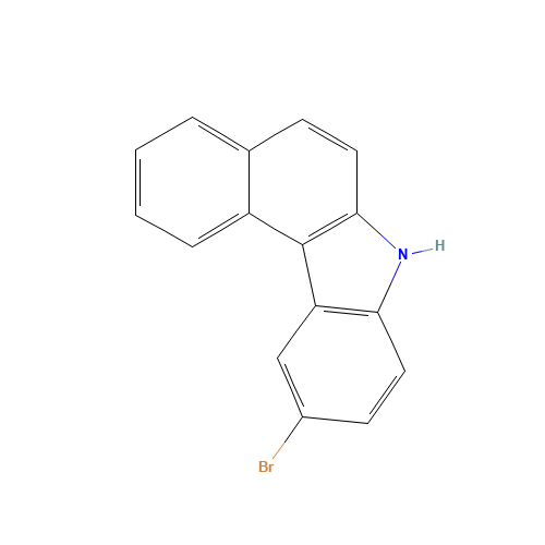 10-bromo-7H-benzo[c]carbazole (CAS: 1698-16-4) - Chemical Structure and Molecular Formula 