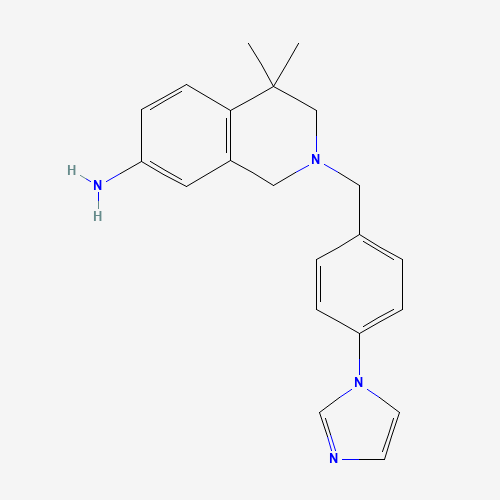 2-[(4-imidazol-1-ylphenyl)methyl]-4,4-dimethyl-1,3-dihydroisoquinolin-7-amine (CAS: 1395029-38-5) - Related Chemical Product
