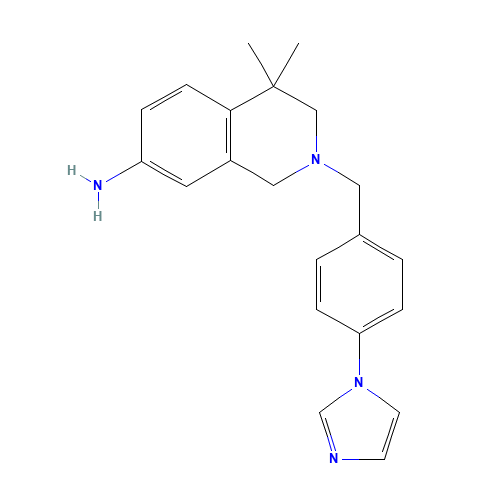 2-[(4-imidazol-1-ylphenyl)methyl]-4,4-dimethyl-1,3-dihydroisoquinolin-7-amine (CAS: 1395029-38-5) - Related Chemical Product