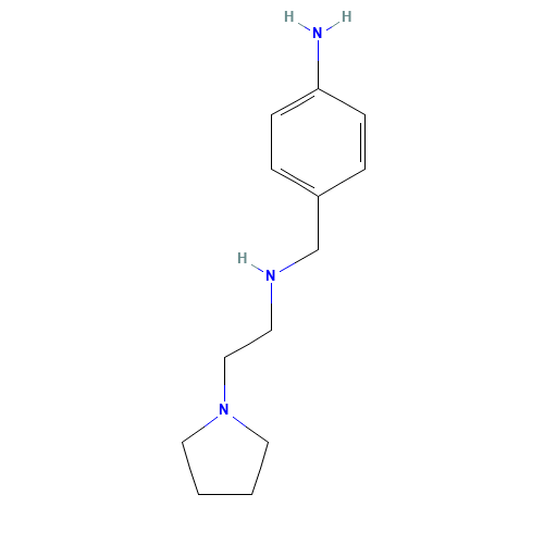 4-[(2-pyrrolidin-1-ylethylamino)methyl]aniline (CAS: 920003-08-3) - Chemical Structure and Molecular Formula 