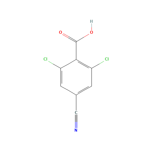 2,6-dichloro-4-cyanobenzoic acid (CAS: 1258298-05-3) - Chemical Structure and Molecular Formula 