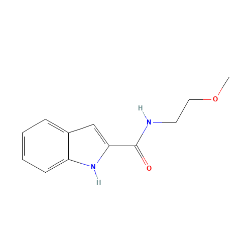 N-(2-methoxyethyl)-1H-indole-2-carboxamide (CAS: 923678-49-3) - Chemical Structure and Molecular Formula 