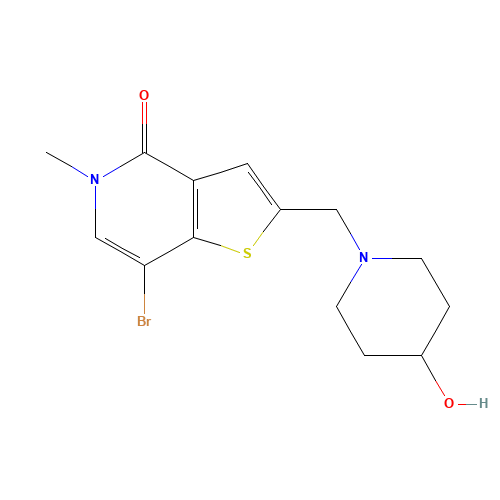 7-bromo-2-[(4-hydroxypiperidin-1-yl)methyl]-5-methylthieno[3,2-c]pyridin-4-one (CAS: 1610520-59-6) - Related Chemical Product