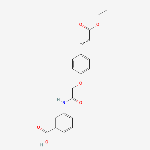 3-[[2-[4-(3-ethoxy-3-oxoprop-1-enyl)phenoxy]acetyl]amino]benzoic acid (CAS: 649774-05-0) - Related Chemical Product