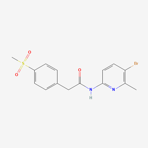 N-(5-bromo-6-methylpyridin-2-yl)-2-(4-methylsulfonylphenyl)acetamide (CAS: 1426805-62-0) - Related Chemical Product
