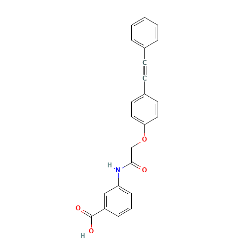3-[[2-[4-(2-phenylethynyl)phenoxy]acetyl]amino]benzoic acid (CAS: 649773-77-3) - Related Chemical Product