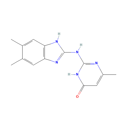 2-[(5,6-dimethyl-1H-benzimidazol-2-yl)amino]-6-methyl-1H-pyrimidin-4-one (CAS: 42389-41-3) - Related Chemical Product