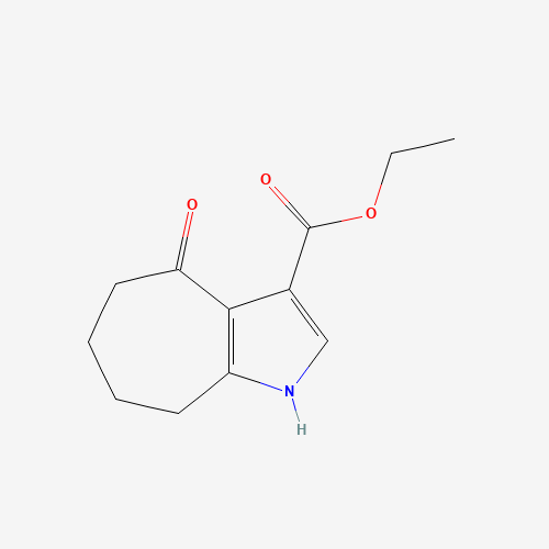 ethyl 4-oxo-5,6,7,8-tetrahydro-1H-cyclohepta[b]pyrrole-3-carboxylate (CAS: 202209-74-3) - Chemical Structure and Molecular Formula 