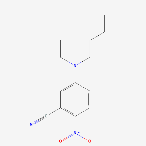 5-[butyl(ethyl)amino]-2-nitrobenzonitrile (CAS: 821776-57-2) - Chemical Structure and Molecular Formula 