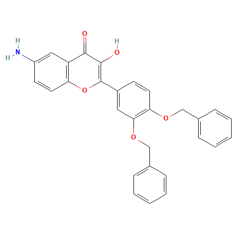 6-amino-2-[3,4-bis(phenylmethoxy)phenyl]-3-hydroxychromen-4-one (CAS: 1187016-46-1) - Related Chemical Product