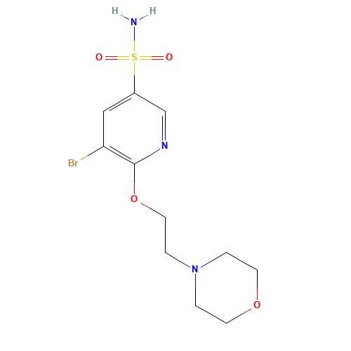 5-bromo-6-(2-morpholin-4-ylethoxy)pyridine-3-sulfonamide (CAS: 1228874-52-9) - Related Chemical Product