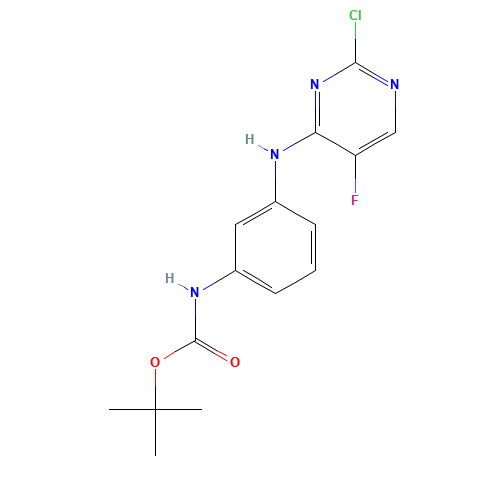 tert-butyl N-[3-[(2-chloro-5-fluoropyrimidin-4-yl)amino]phenyl]carbamate (CAS: 1202759-89-4) - Related Chemical Product