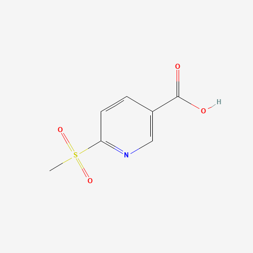 6-methylsulfonylpyridine-3-carboxylic acid (CAS: 1186663-34-2) - Chemical Structure and Molecular Formula 