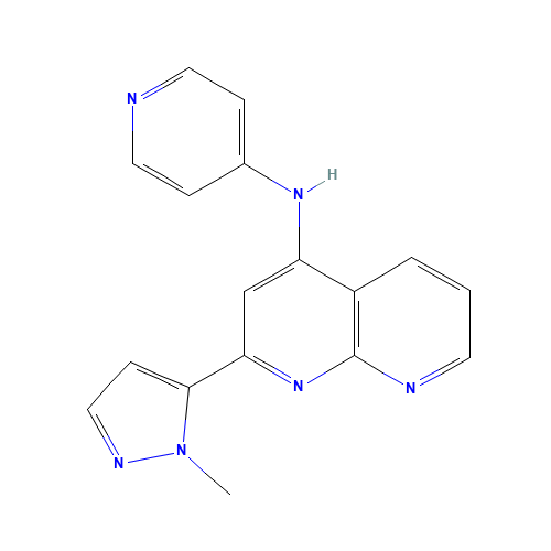 2-(2-methylpyrazol-3-yl)-N-pyridin-4-yl-1,8-naphthyridin-4-amine (CAS: 1330531-70-8) - Related Chemical Product