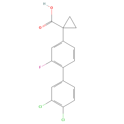 1-[4-(3,4-dichlorophenyl)-3-fluorophenyl]cyclopropane-1-carboxylic acid (CAS: 749269-83-8) - Related Chemical Product