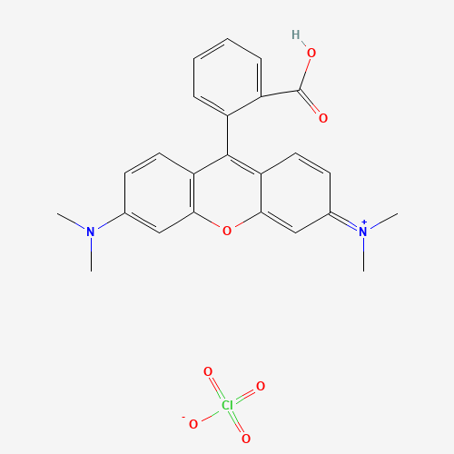 [9-(2-carboxyphenyl)-6-(dimethylamino)xanthen-3-ylidene]-dimethylazanium;perchlorate (CAS: 62669-72-1) - Chemical Structure and Molecular Formula 