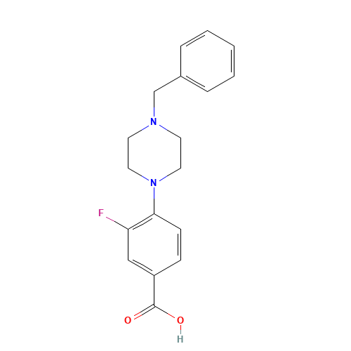 4-(4-benzylpiperazin-1-yl)-3-fluorobenzoic acid (CAS: 1346597-48-5) - Related Chemical Product