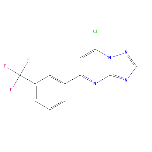 7-chloro-5-[3-(trifluoromethyl)phenyl]-[1,2,4]triazolo[1,5-a]pyrimidine (CAS: 75175-85-8) - Related Chemical Product