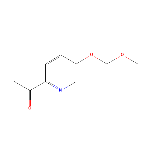 1-[5-(methoxymethoxy)pyridin-2-yl]ethanone (CAS: 1256818-69-5) - Chemical Structure and Molecular Formula 