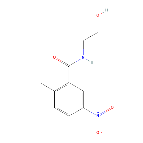 N-(2-hydroxyethyl)-2-methyl-5-nitrobenzamide (CAS: 1150100-72-3) - Chemical Structure and Molecular Formula 