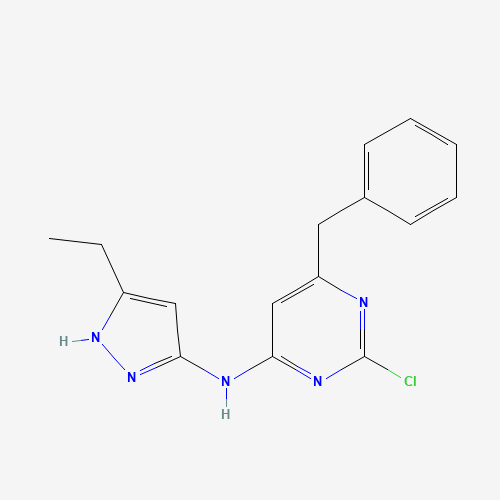 6-benzyl-2-chloro-N-(5-ethyl-1H-pyrazol-3-yl)pyrimidin-4-amine (CAS: 927679-40-1) - Related Chemical Product