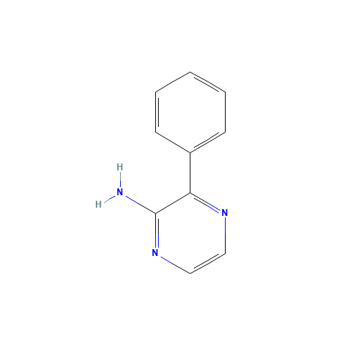3-phenylpyrazin-2-amine (CAS: 41270-67-1) - Chemical Structure and Molecular Formula 